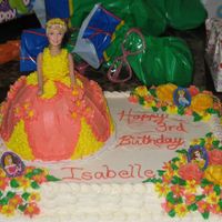 Belle's Birthday This was for my niece's birthday. The party was before her actual birthday so mom kept the doll cake and let her have that part on her...