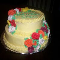 Cascading Roses Birthday Cake All in buttercream