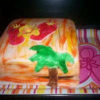 Luau Cake For Jack & Jill Party This was a last minute cake for a Jack & Jilly party...Bailey's Irish Cream Cake, iced in buttercream, covered in fondant and...