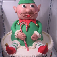 Manny's Elf.. Did this cake for a good friend's birthday. His wife wanted me to do an elf since he was dressing up like one for his Christmas party...