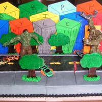 Incredible Hulk This cake was made for my cousin's 6th birthday. TFL