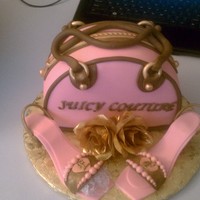 Incomplete Juicy Couture Purse & A Pair Of Shoes I made this cake for a 16 year old. I thought her mother cancelled the order because I didn't here from her. Then, she called a couple...