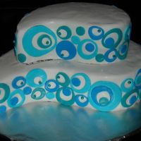 Paisley Cake Inspired by a cake I saw on here. Its a peanut butter and chocolate chip cake with a fudge filling. I was practicing with my new paisley...