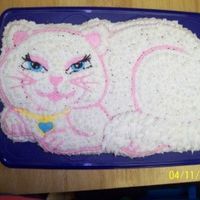 Serafina Birthday Cake Pink princess cake-from this site, buttercream stars, Wilton Kitty pan.My daughter was very certain she wanted a "Serafina" (from...