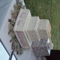 And They Lived Happily Ever After... This was my first real wedding cake...the bride wanted the words "And they lived happily ever after" around the bottom tier...you...