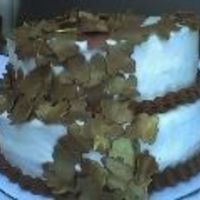 Autumn Affair This was done for an engagement party...bride's colors are fall colors...buttercream w/fondant leaves dusted with luster dust....top...