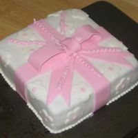 Course 3 Fondant Present Cake This one was fun to do and pretty easy.