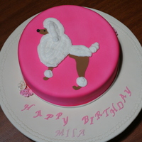 Poodle Fondant with buttercream poodle