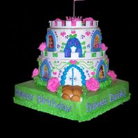 Disney Princess Castle Cake This is the Disney Castle Kit. "Land" is decendent chocolate with mocha french buttercream. Bottom of castle is butter cake with...