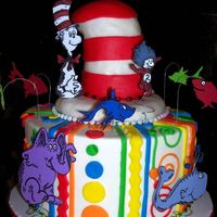 Tribute To Dr. Seuss This was for a lady's birthday who loved Dr. Seuss. Cake iced in BC with mmf accents. Characters were cut out of foam since this was a...