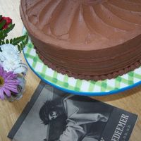 Because I Adore Them! Family Cake, just because. Deep Chocolate Icing with Vanilla Cake.