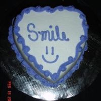 Purple Heart White cake buttercream icing.