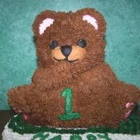 Close Up Of Teddy Bear close up of 3d teddy bear for 1st birthday cake