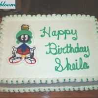 Marvin The Martian White cake and bct:)