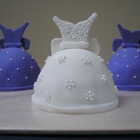 Bridal Dresses Mini dress cakes made with the Wilton Mini Wonder Mold for my Aunt's Bridal Shower. I got the idea from the 2007 Wilton Yearbook. Only...