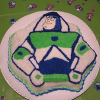 Buzz Lightyear Cake This was my son's third birthday cake. I used a Wilton 1977 Superman/Batman pan to make this cake since I couldn't find a buzz...