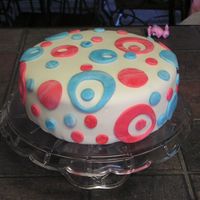Mmf Pink And Blue Marbled Circles Cake This is my first attempt at fondant - and my first attempt at marshmallow fondant. Thanks to everyone on CC for sharing their recipes and...