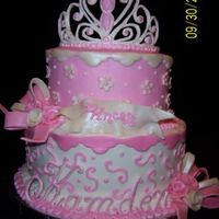 Pink Princess This is my first princess cake. I had so much fun creating the different elements for this one. Chocolate cake with bavarian Cream filling...