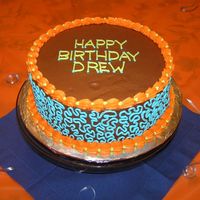 Drew's Cake This was going to be an ice cream cake, but I discovered that BC doesn't stick to ice cream. So...I wound up taking the ice cream from...