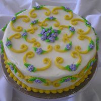 P1290012.jpg I made this cake just for fun! The flowers are made with Royal Icing