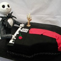 Jack Skellinton This was a cake for an 80th birthday on Halloween. Jack is made from pvc pipe and modeling chocolate covered with fondant. The cake was a...