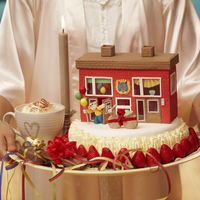 This Is Another Cake That I Made For Hsb A Large Realestate Company In Sweden The House Is Made Of Gumpaste This is another cake that i made for HSB, a large realestate company in Sweden.The house is made of gumpaste.