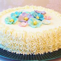 Whipped Cream Cake Another fast one... Chocholate cake with rasberry jam and rasberrymousse coverd with heavy whipped cream. Quite an typical cake from Sweden...