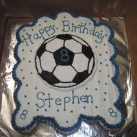 Soccer Cupcake Cake cupcake cake for my son who loves to play soccer, ball is fbct