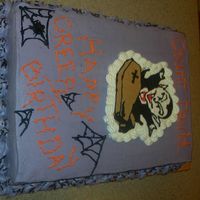 Halloween Birthday Cake First attempt and FBCT. I loved it. It was so fun.