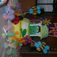 Baby Shower Cake This is a MMF cake. First time using and making MMF. I loved it. The decorations match the baby's room.