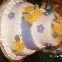 6Bac.jpg This was my very first tiered cake using dowels. You don't want to know what I forgot. I made the daffodils from gumpaste.