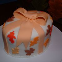 Class 3 Cake 1 my fall version of the package cake. Turned out better than I expected! I enjoyed making it!