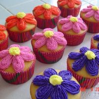 Dora The Explorer Cupcakes These were served to compliment the Dora Explorer Charachter cake. The icing and cake were the same.