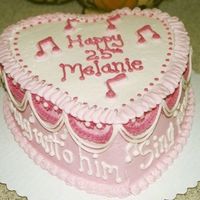 Musical Praise Giving B-Day Cake One of our singers at church turned 25. She loves to worship the LORD in song. So the cake is made with the Bible verse "Sing unto him...