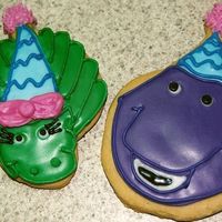 Barny And Baby Bop Wanted to make these for a friend's 1yr old Barney themed birthday party. I printed off a picture of the two characters on the...