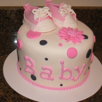 Baby Shoes Baby Shower Cake Copied a cake that was on here. It was the cutiest cake ever!!! Mine turned out ok but the original one was adorable! Whoever did that cake...