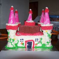 Castle Cake my first attempt all buttercream