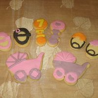 Baby Girl Cookies Cookies for a celebration of the birth of a baby girl. NFSC with fondant. No royal details since these are being shipped overseas, and I...