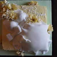 Roxanne's Pregnant Belly INSISTED ON MAKING MY OWN BABY SHOWER CAKE TO MY MOTHER-IN-LAW'S CHAGRIN. BASED THIS CAKE ON PEACHY MOTHER TO BE CAKE POSTED HERE....