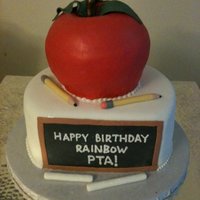 Pta Cake Covered in MMF, details are MMF also. It was for a PTA group.