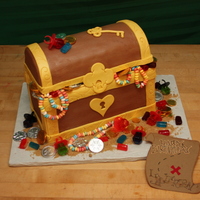 Treasure Cake Inspired by several cakes here at CC, especially __Martha__. The top of the box is a lemon cake, carved, then covered in Michele Foster&#...