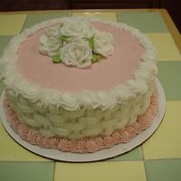 Birthday Cake For Older Lady The customer didn't know what she wanted. Its carrot cake with cream cheese frosting. Had trouble with the pink color it had dark...