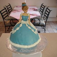 Cinderella First doll cake. Cinderella was inspired from cc members. Thanks!