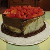 Chocolate Marble Wrap With Fresh Strawberries White and Dark marble warp. Had trouble getting it to connect it dried too much but was still fine.