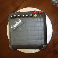Fender Amp Used 8 X 8 two layer cake. Covered in fondant