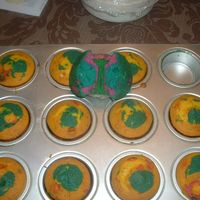 Rainbow Cupcakes I found this recipe on the web and I thought I would try it.