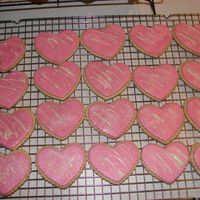 Valentine Cookies Valentine NFSC with MMF & candy melts accent. A big thank you to whomever mentioned using candy melts instead of royal because it dries...