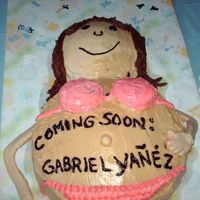 Part 2 Of My Baby Shower Cake This cake actually had a little accident right before the pictures were taken. (someone dropped a glass on her and I had to try and fix it...