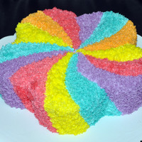 Colourful Cake Moist Butter cake with butter icing. Used only tip 14 for this cake. Thank you for looking.