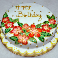 Hand-Painted Onto Fondant Cake Hi all, I was unable to log in for some time, became so so frustrated, sent several mails to CC, ask for help, and today...YAYYYY!! I'...